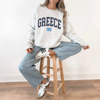 Greece Collegiate Flag Sweatshirt