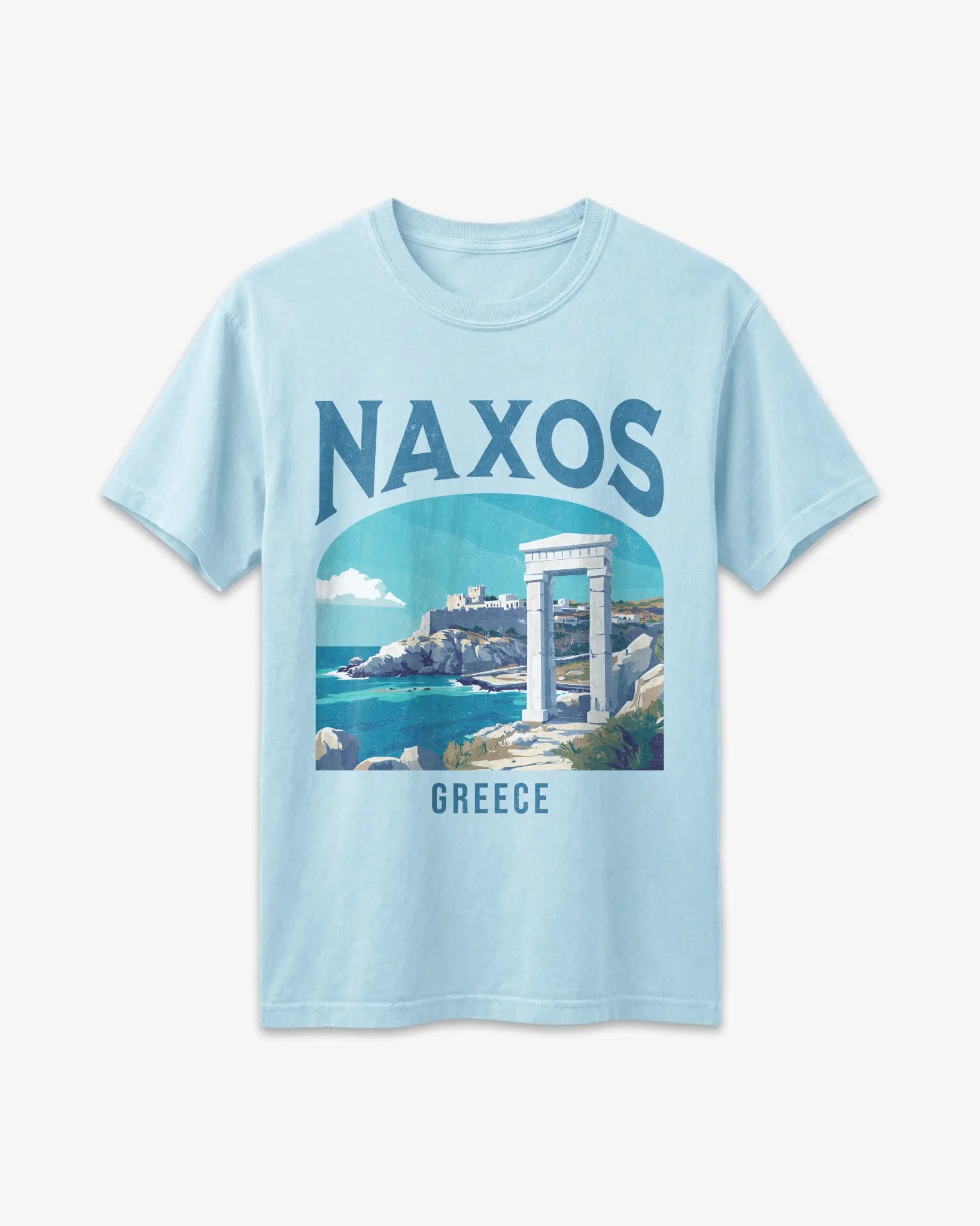 Naxos Greece Vintage Travel Poster T-Shirt