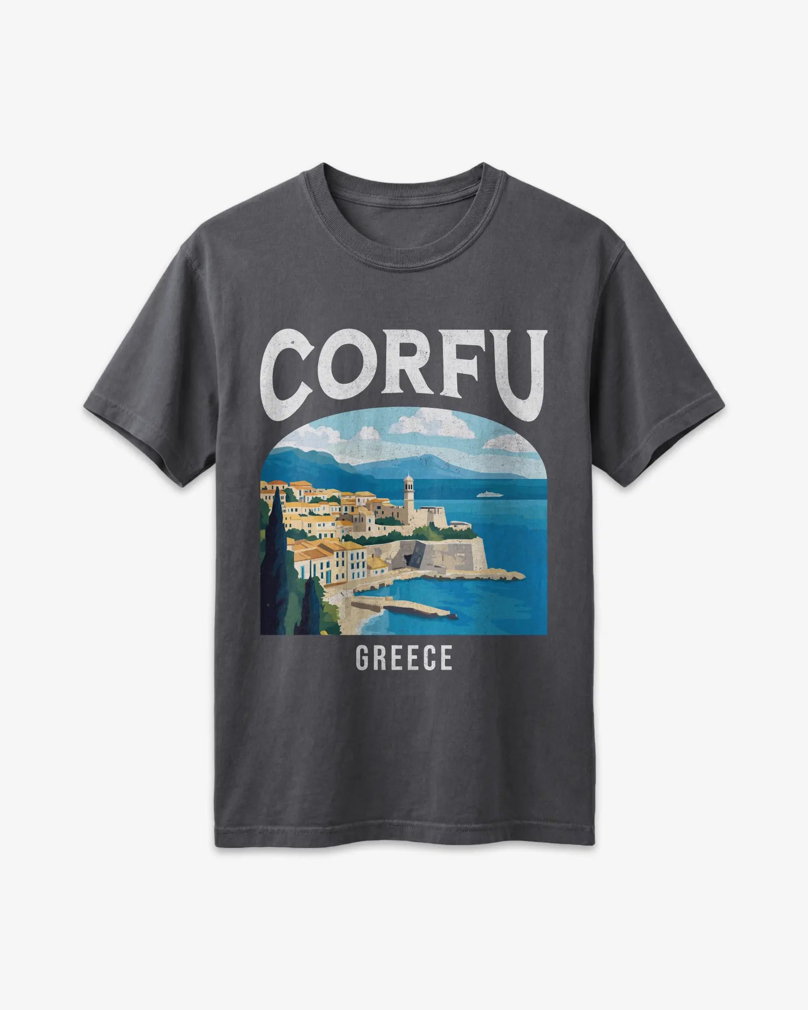 Corfu Greece Vintage Travel Poster T-Shirt