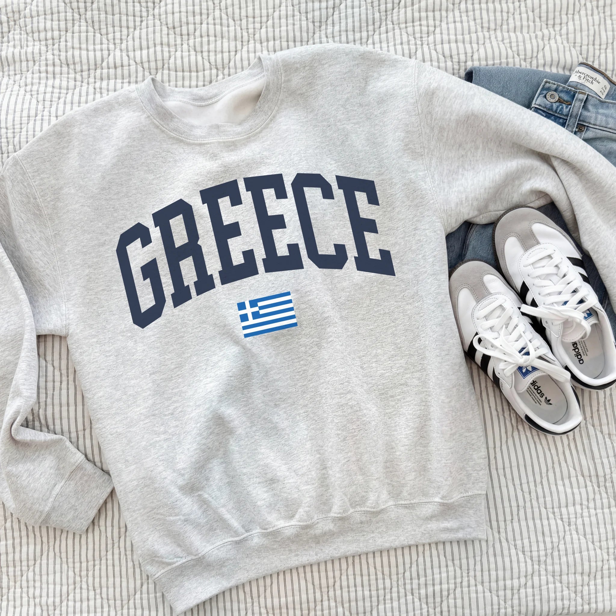 Greece Collegiate Flag Sweatshirt