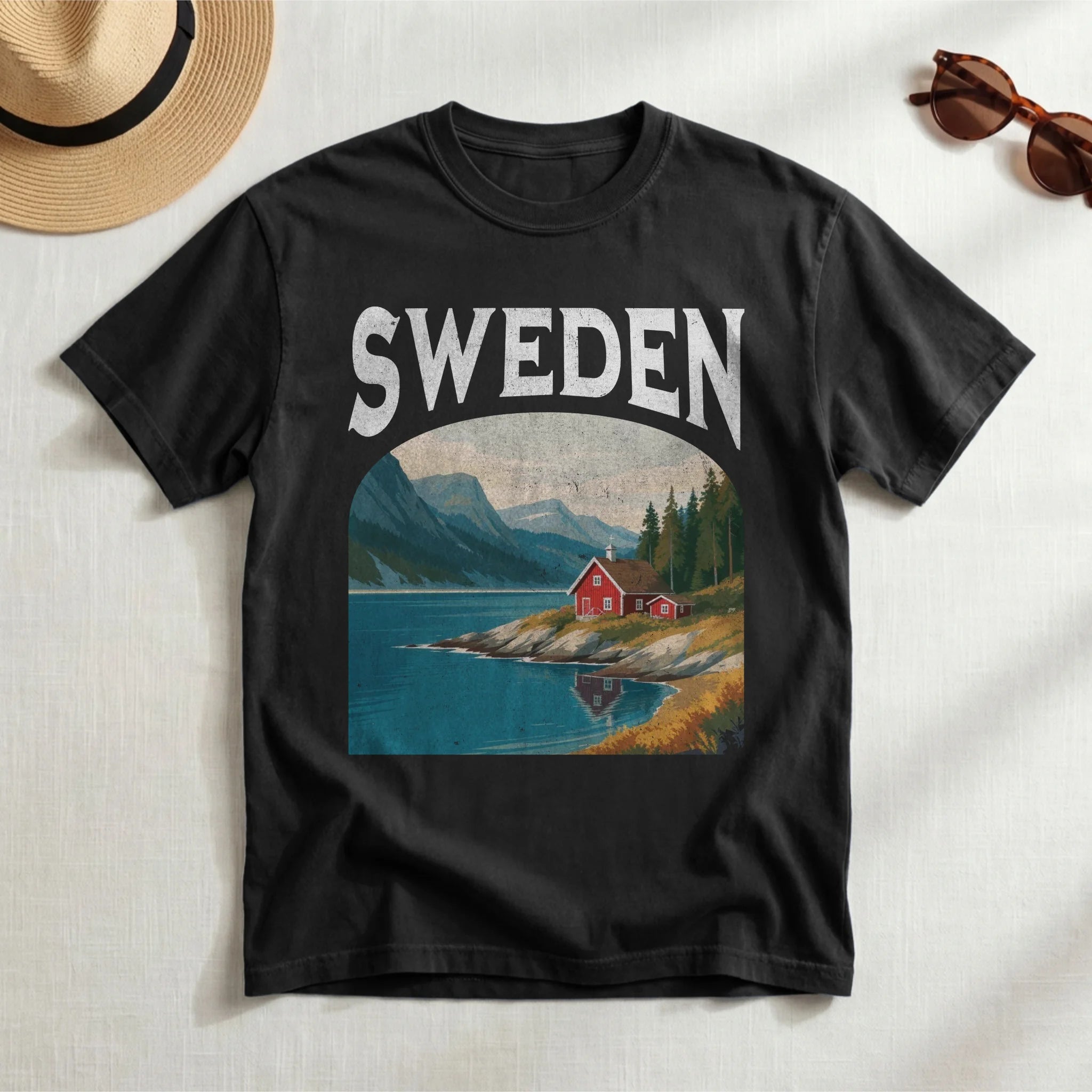 Sweden Vintage Travel Poster T-Shirt