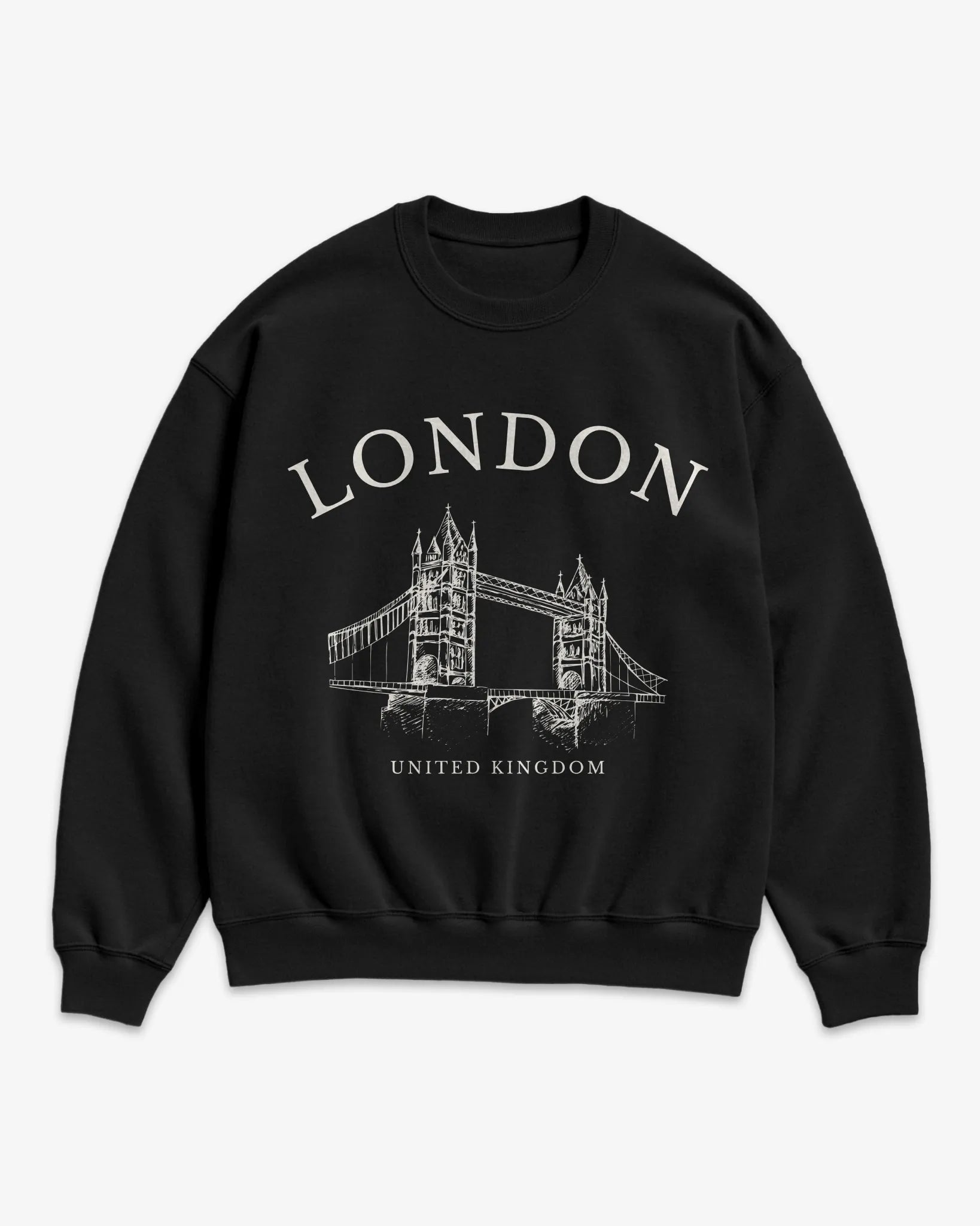 London Tower Bridge Vintage Sketch Sweatshirt