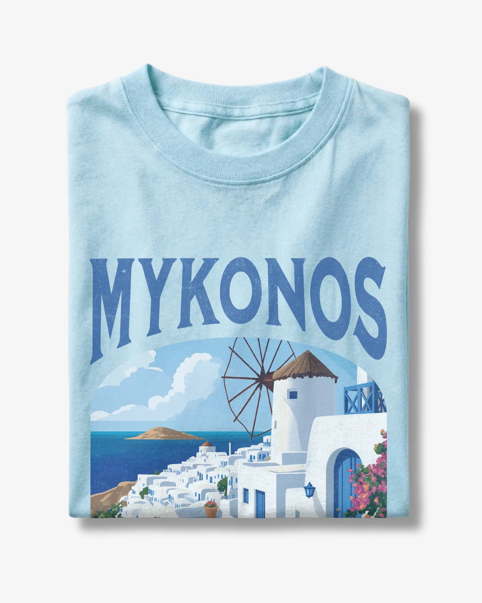 Mykonos Greece Vintage Travel Poster T-Shirt