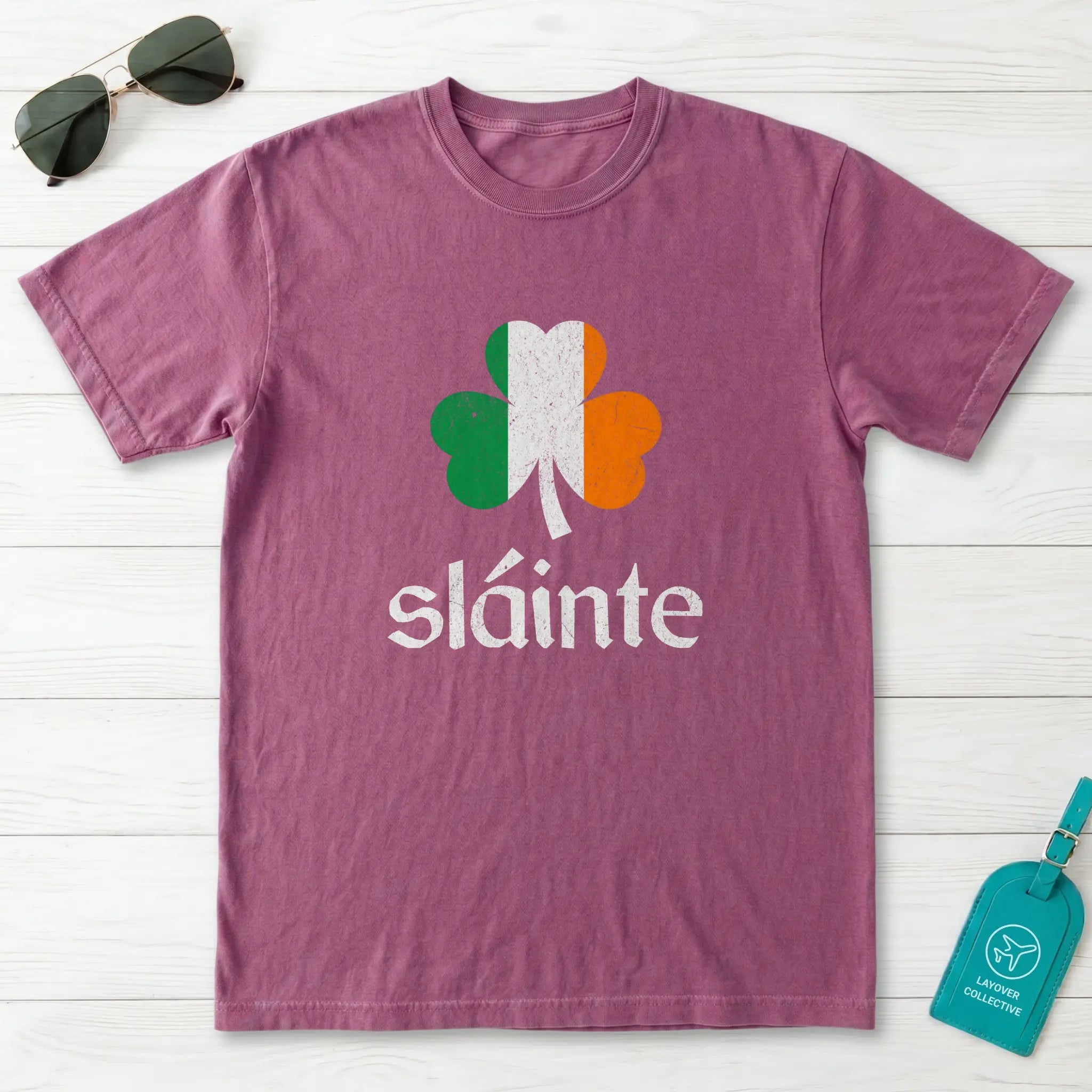 Sláinte Shamrock Flag T-Shirt