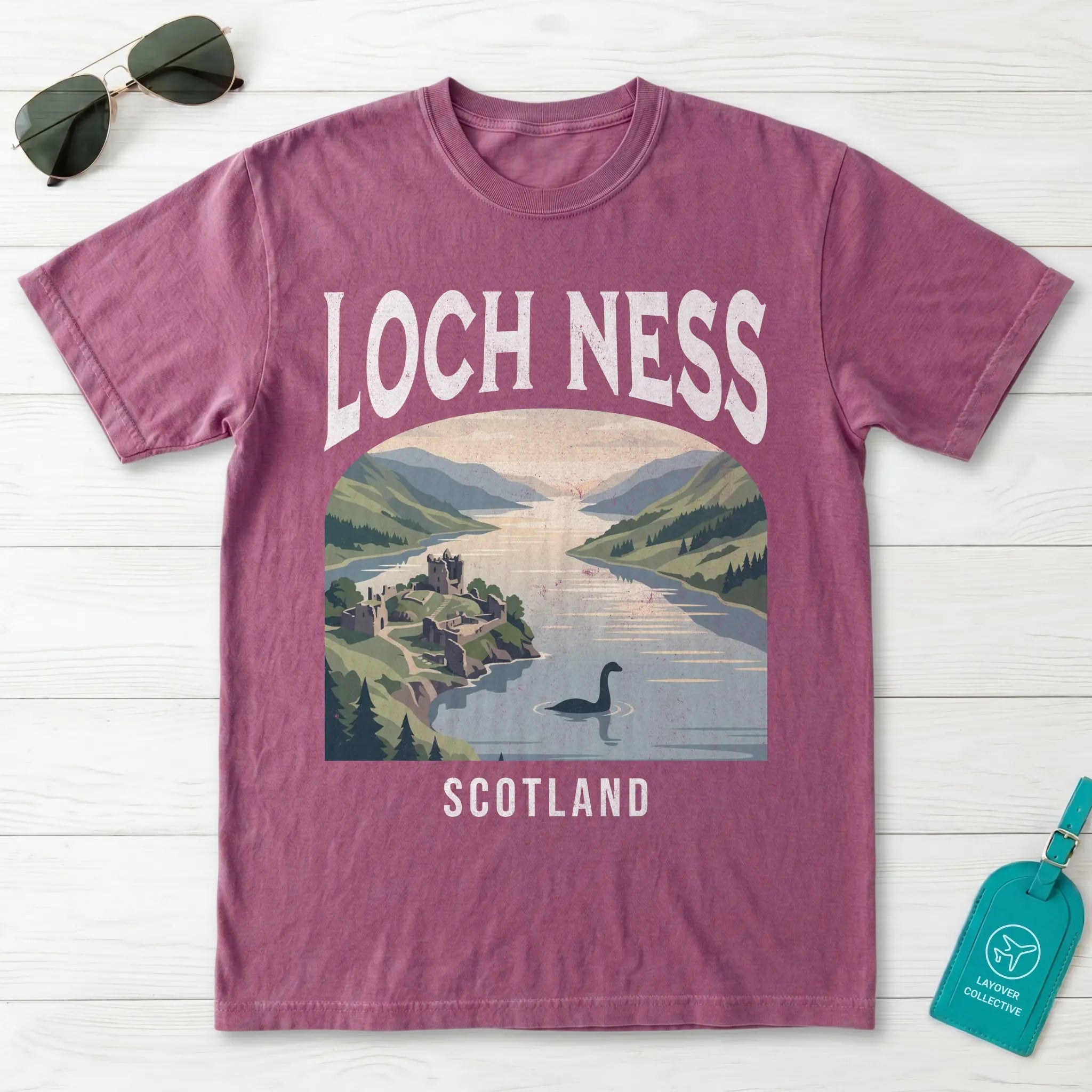 Loch Ness Vintage Poster Scotland T-Shirt