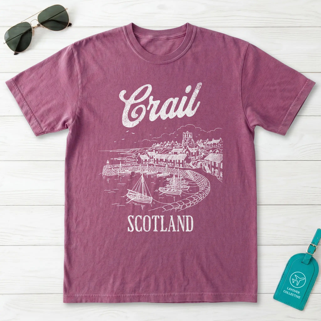 Crail Scotland Line Art T-Shirt