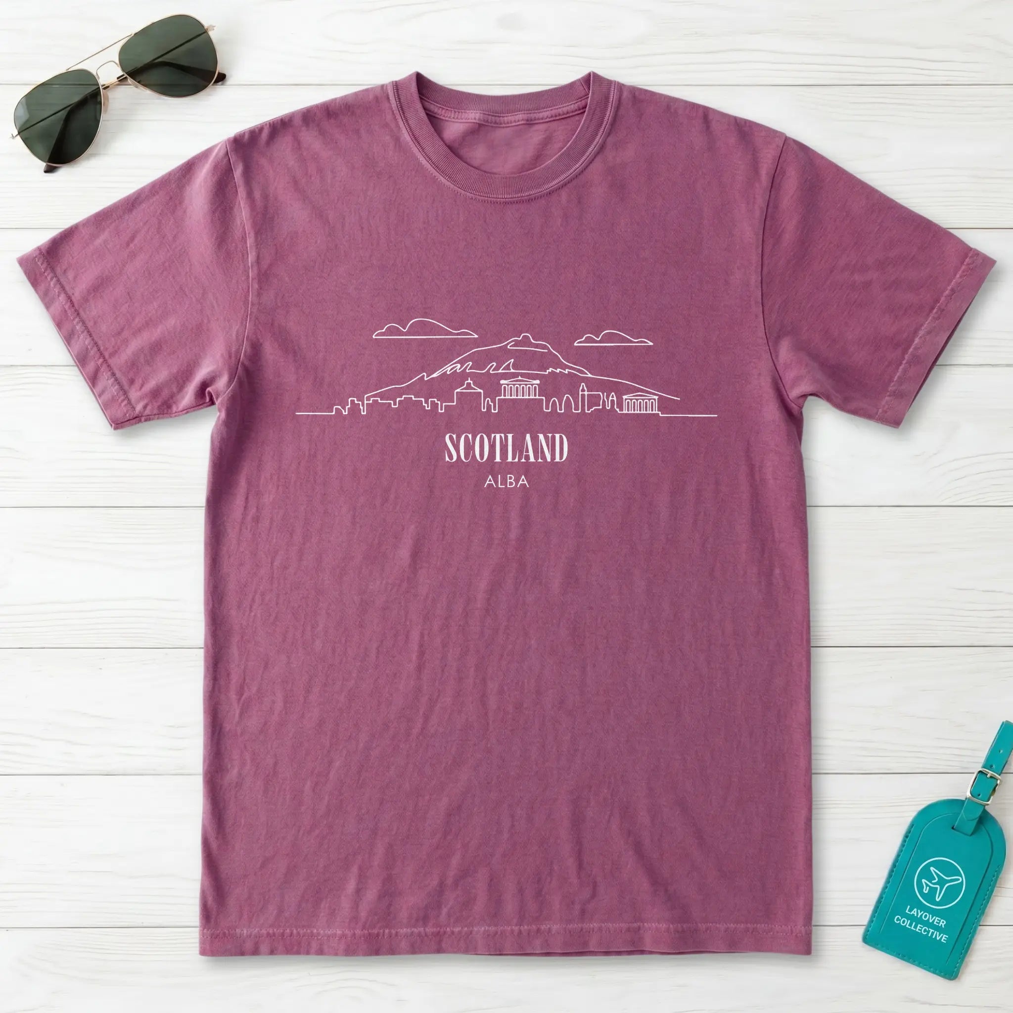 Scotland Alba Skyline Minimalist T-Shirt