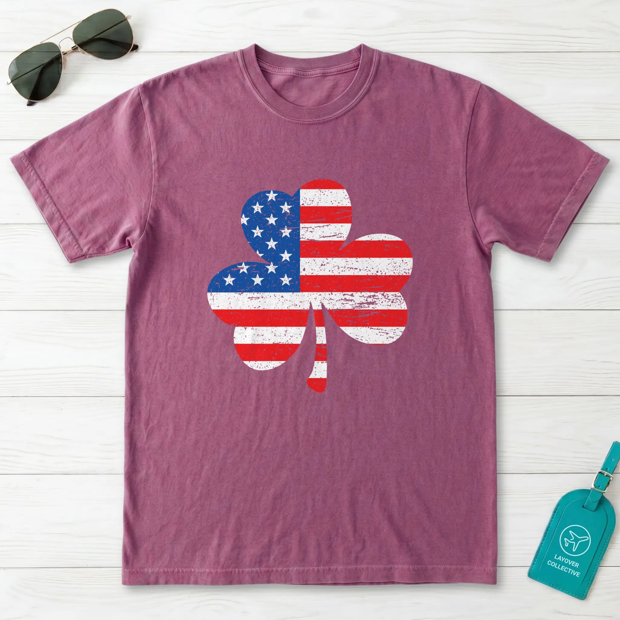 American Flag Shamrock T-Shirt