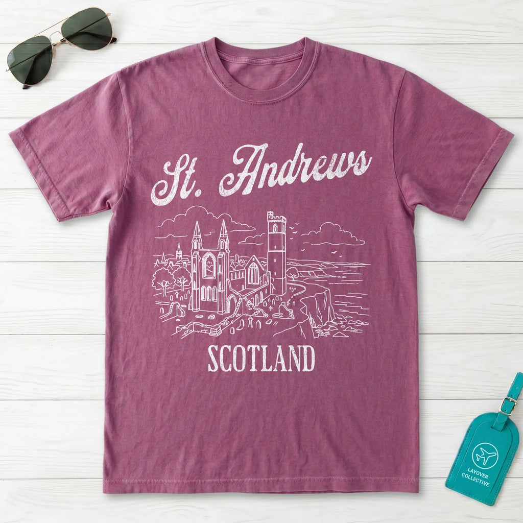St. Andrews Scotland Line Art T-Shirt
