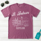 St. Andrews Scotland Line Art T-Shirt