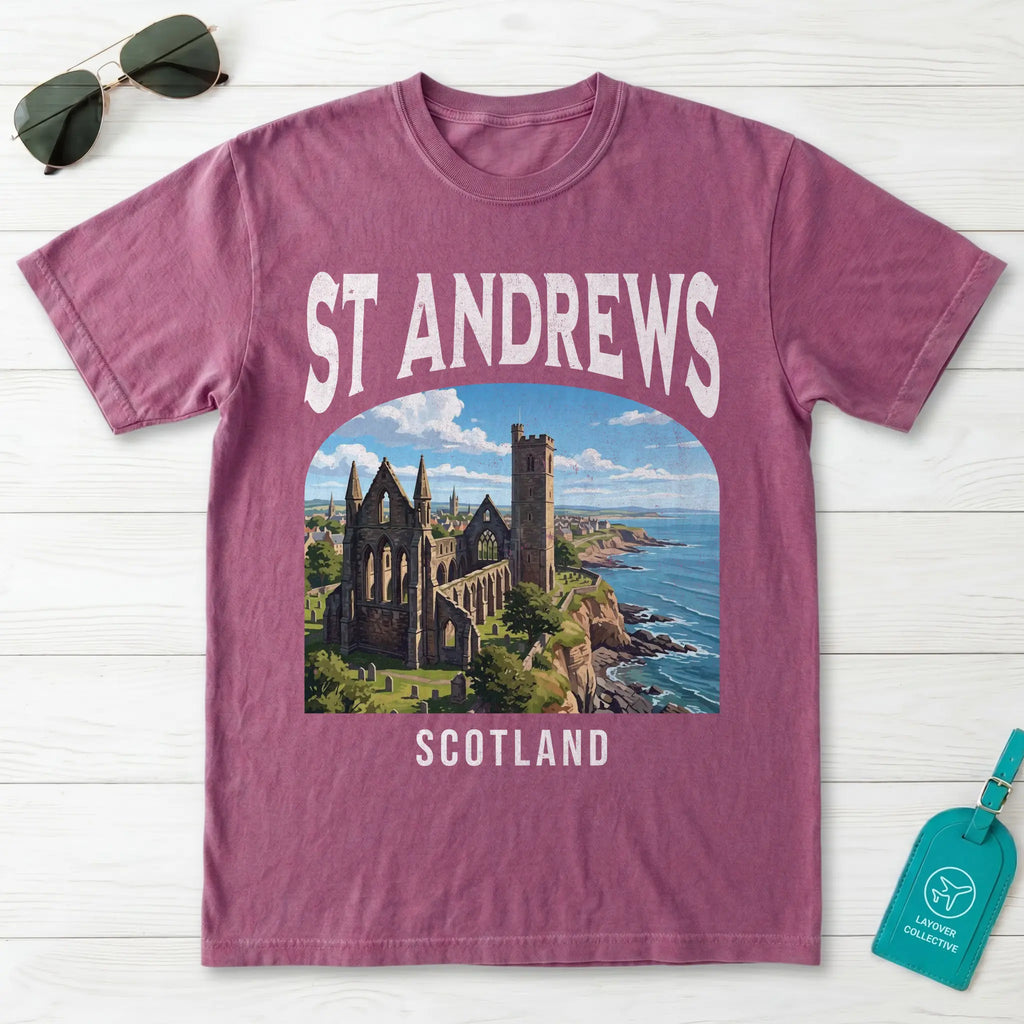 St Andrews Vintage Poster Scotland T-Shirt