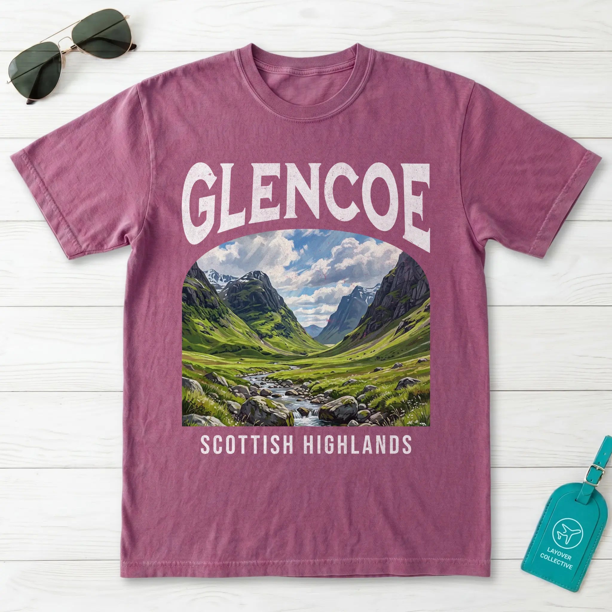 Glencoe Vintage Poster Scotland T-Shirt
