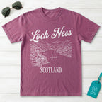 Loch Ness Scotland Line Art T-Shirt