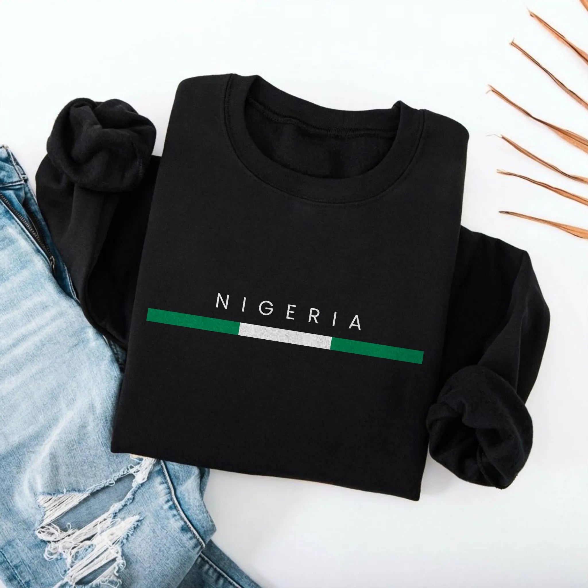 Nigeria Flagline Sweatshirt
