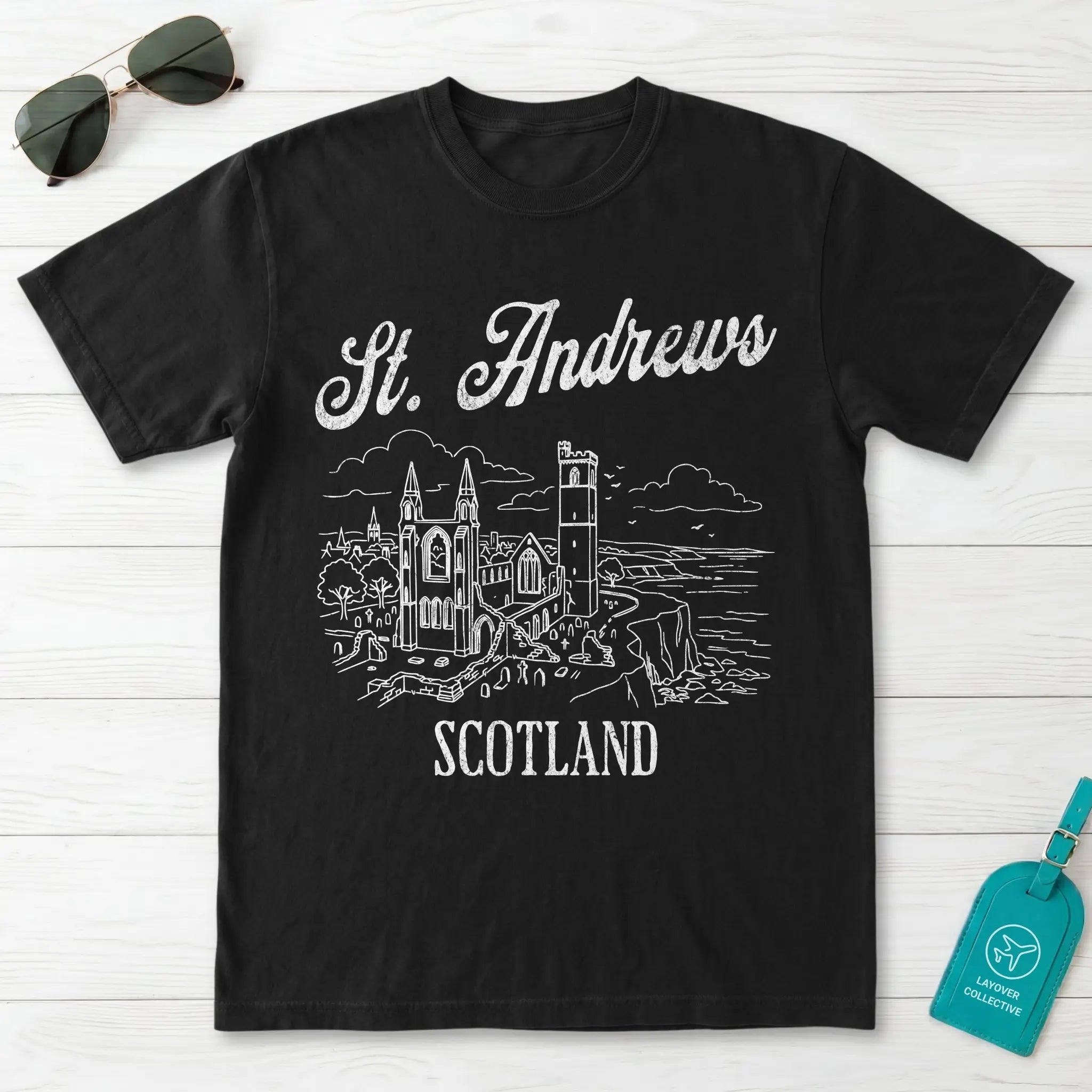 St. Andrews Scotland Line Art T-Shirt