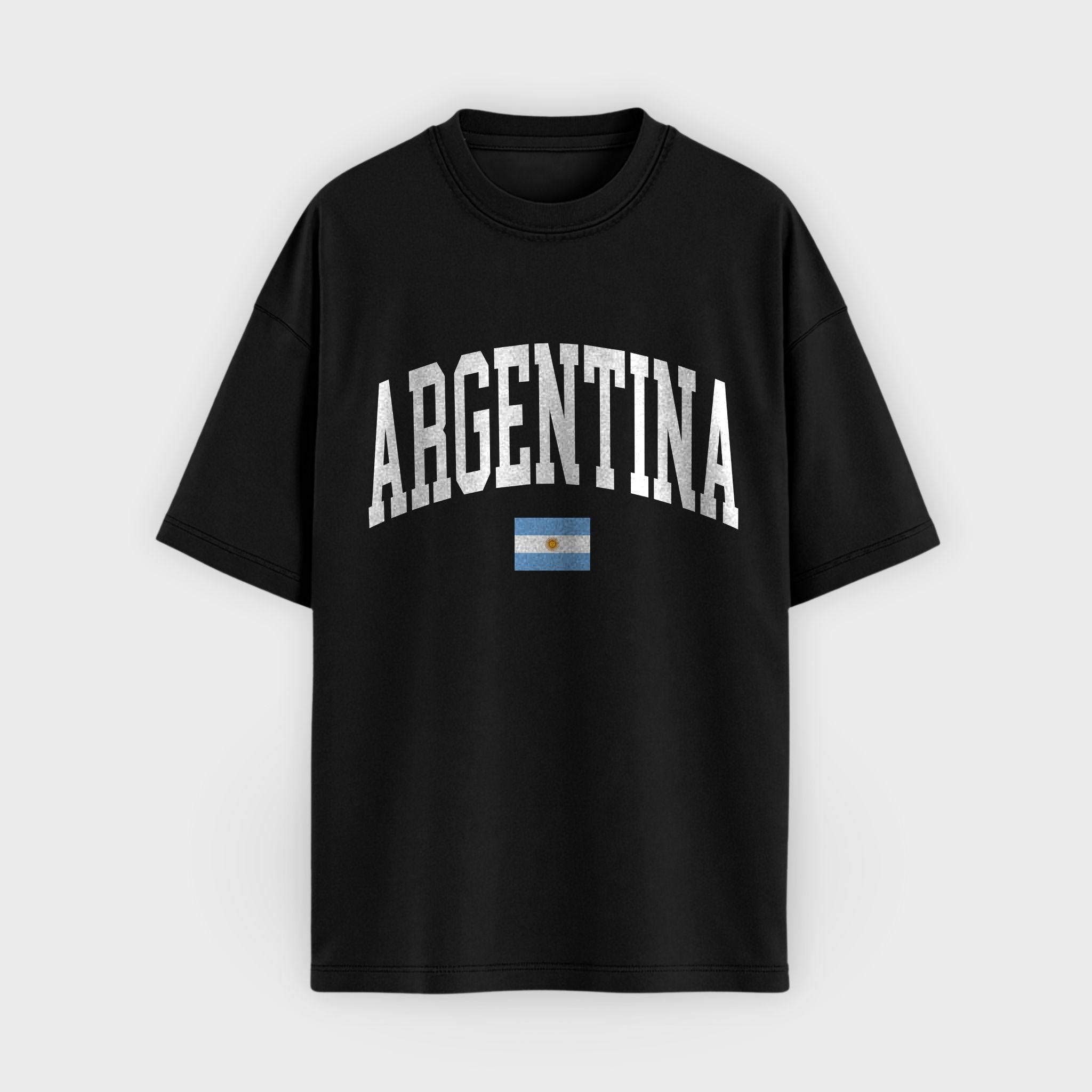 Argentina Collegiate Flag T-Shirt