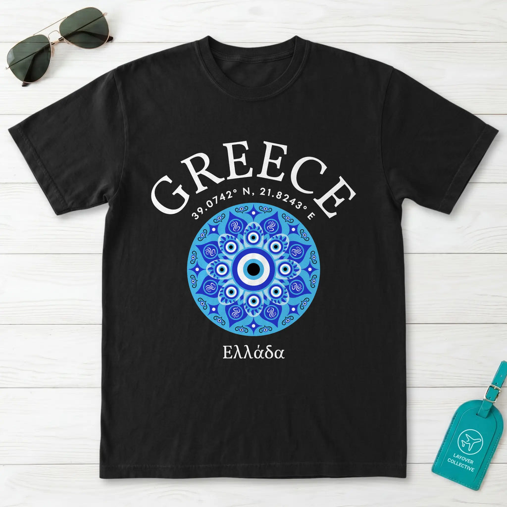 Greece Evil Eye Mandala T-Shirt