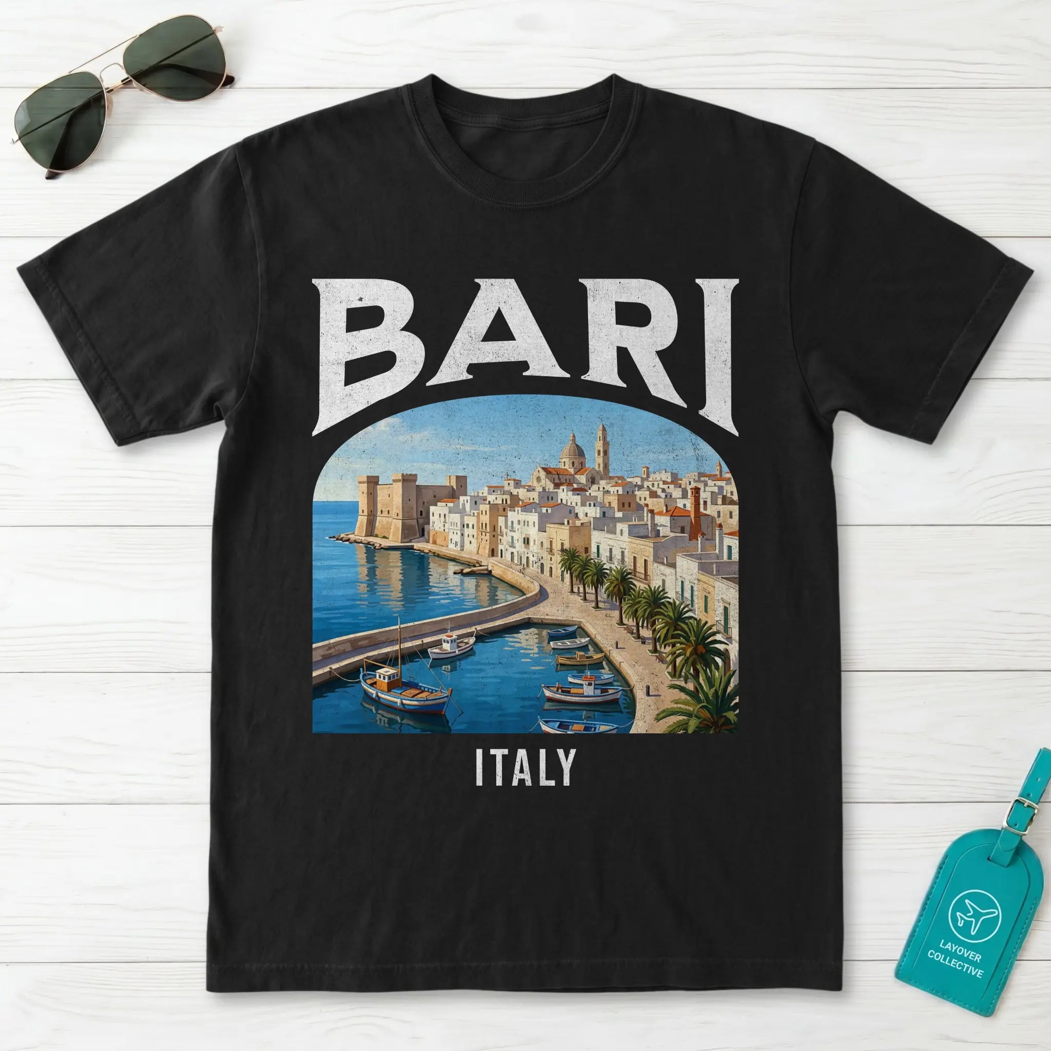 Bari Italy Vintage Travel Poster T-Shirt