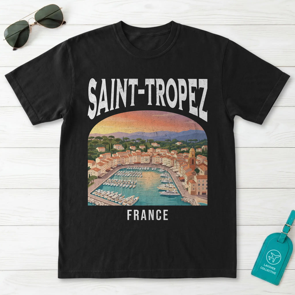Saint Tropez France Vintage Travel Poster T-Shirt