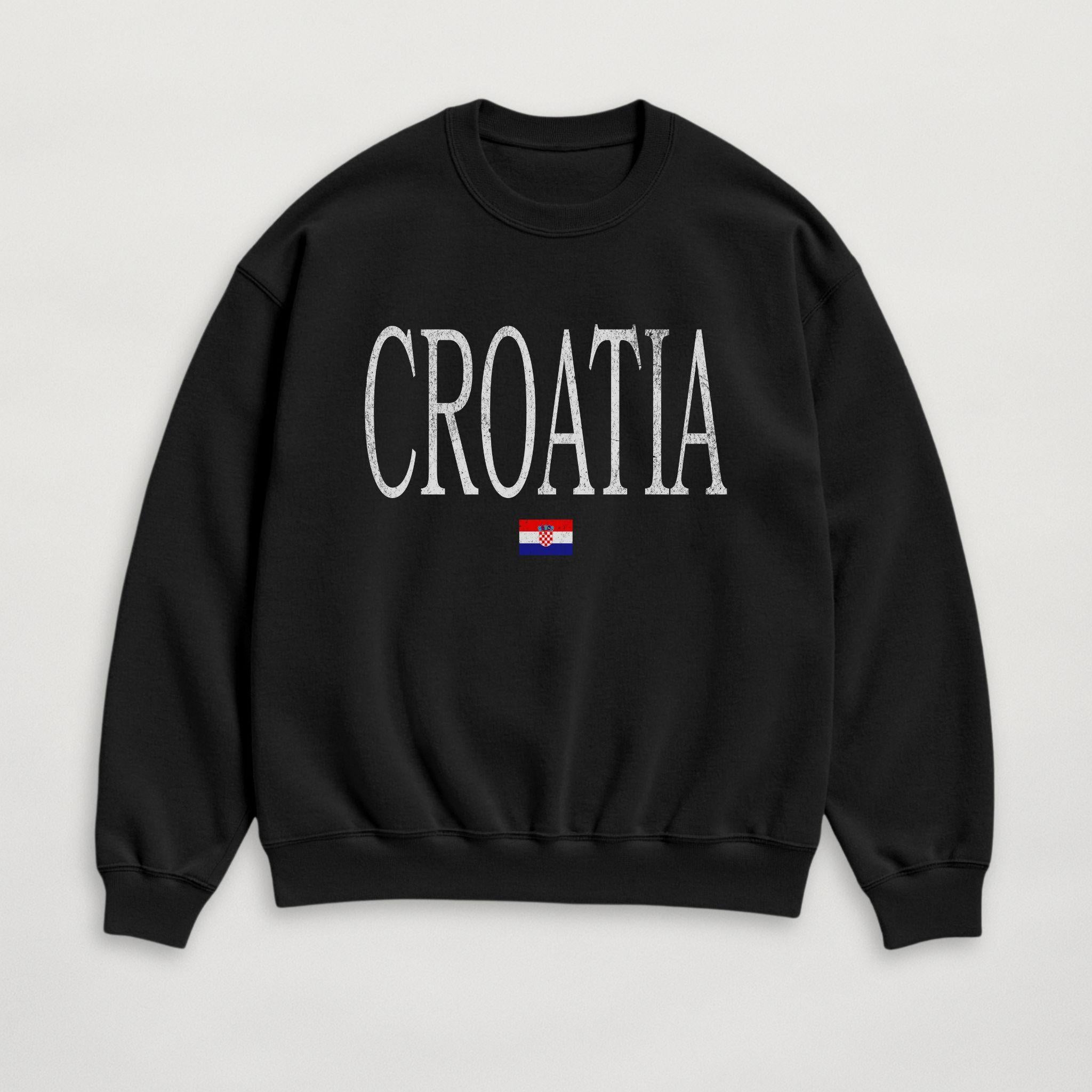 Distressed Croatia Sweatshirt