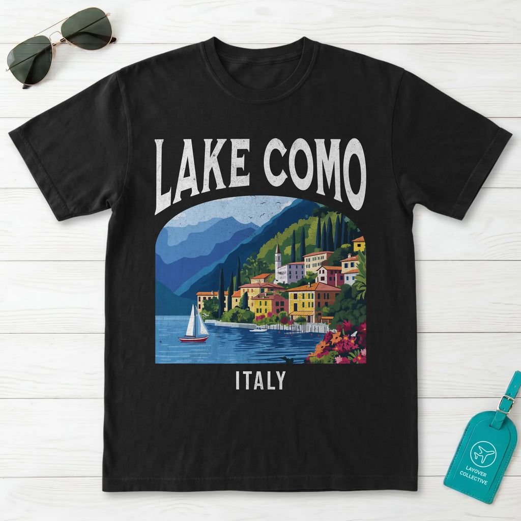 Lake Como Italy Vintage Travel Poster T-Shirt