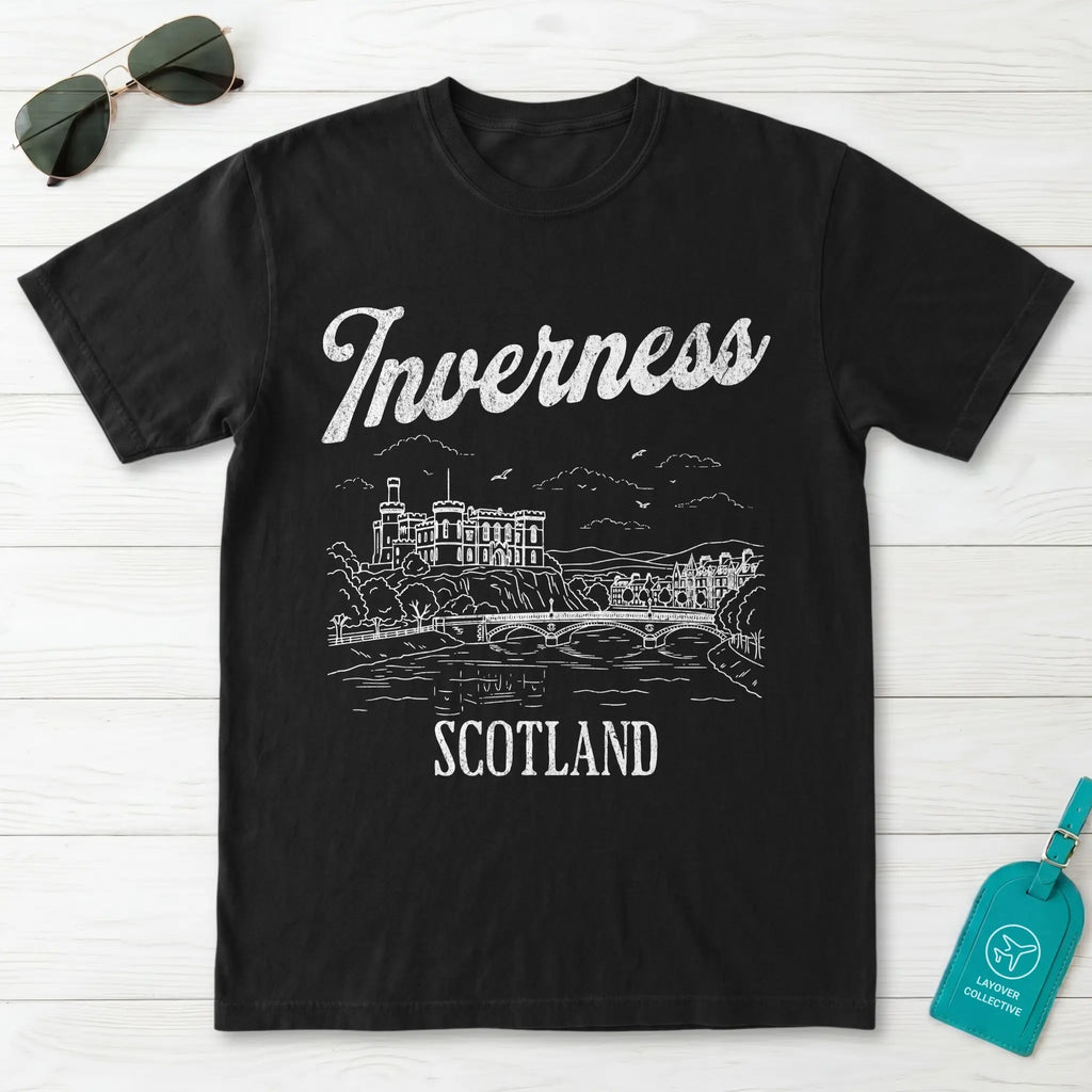 Inverness Scotland Line Art T-Shirt