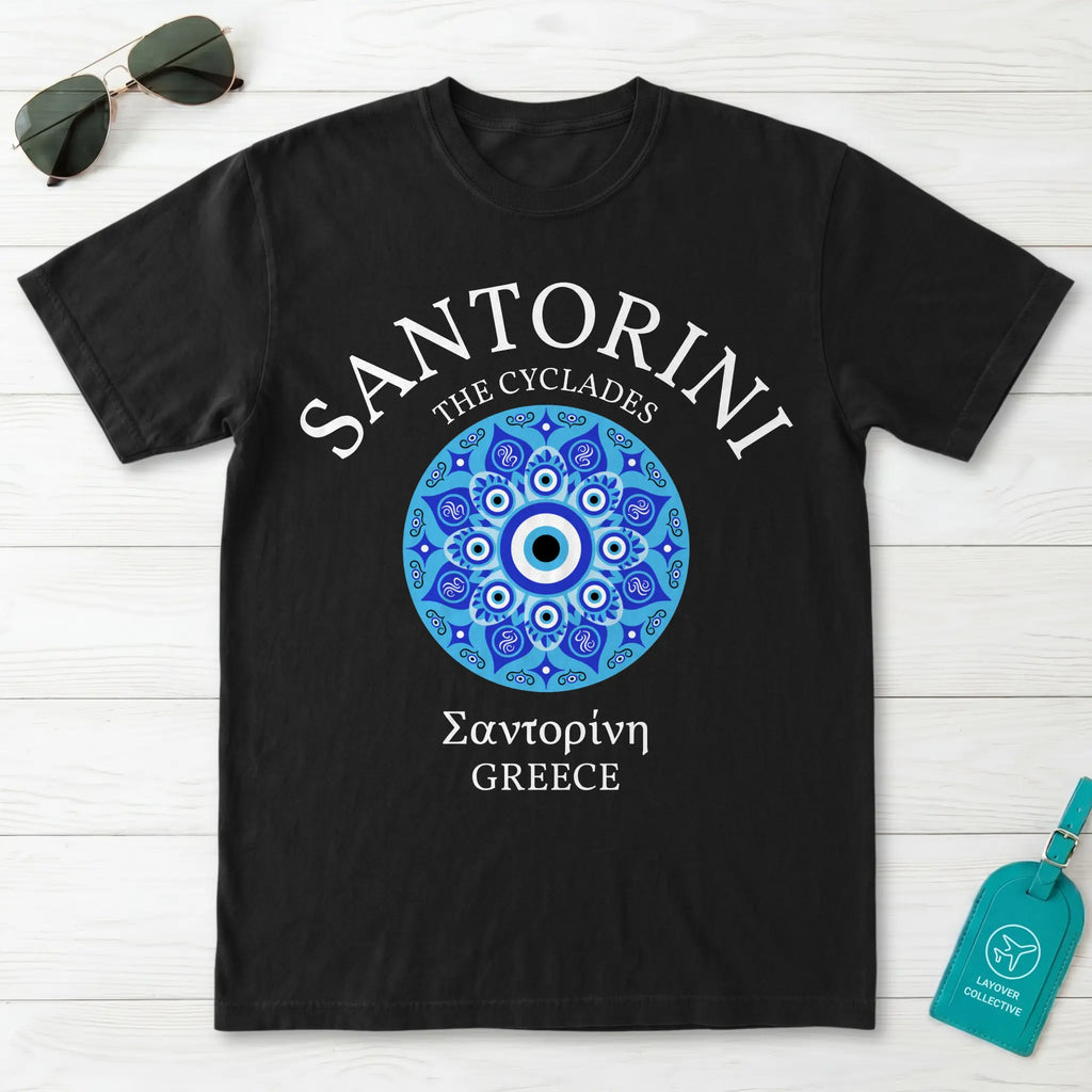 Santorini Evil Eye Mandala T-Shirt