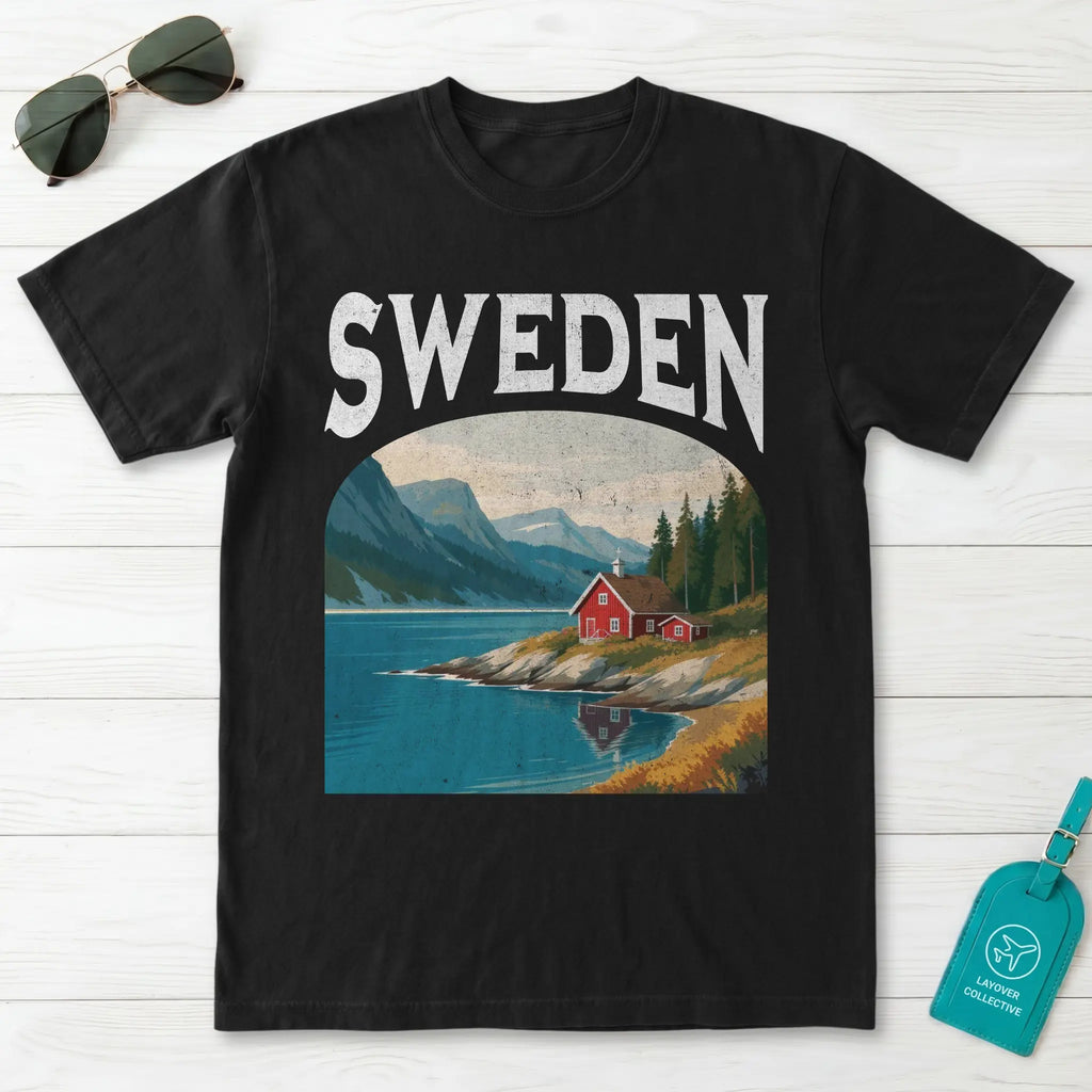 Sweden Vintage Travel Poster T-Shirt