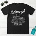 Edinburgh Castle Scotland Line Art T-Shirt