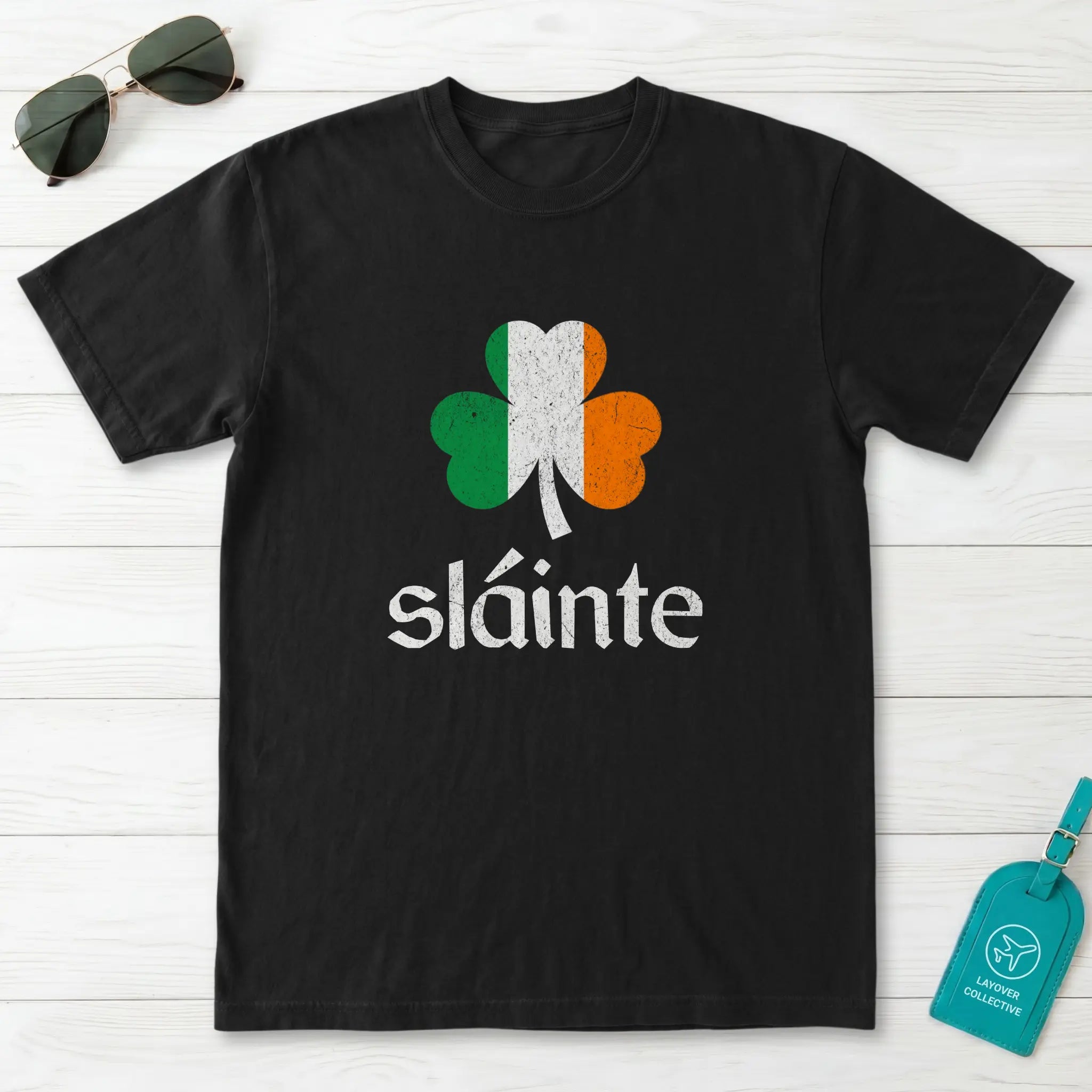 Sláinte Shamrock Flag T-Shirt