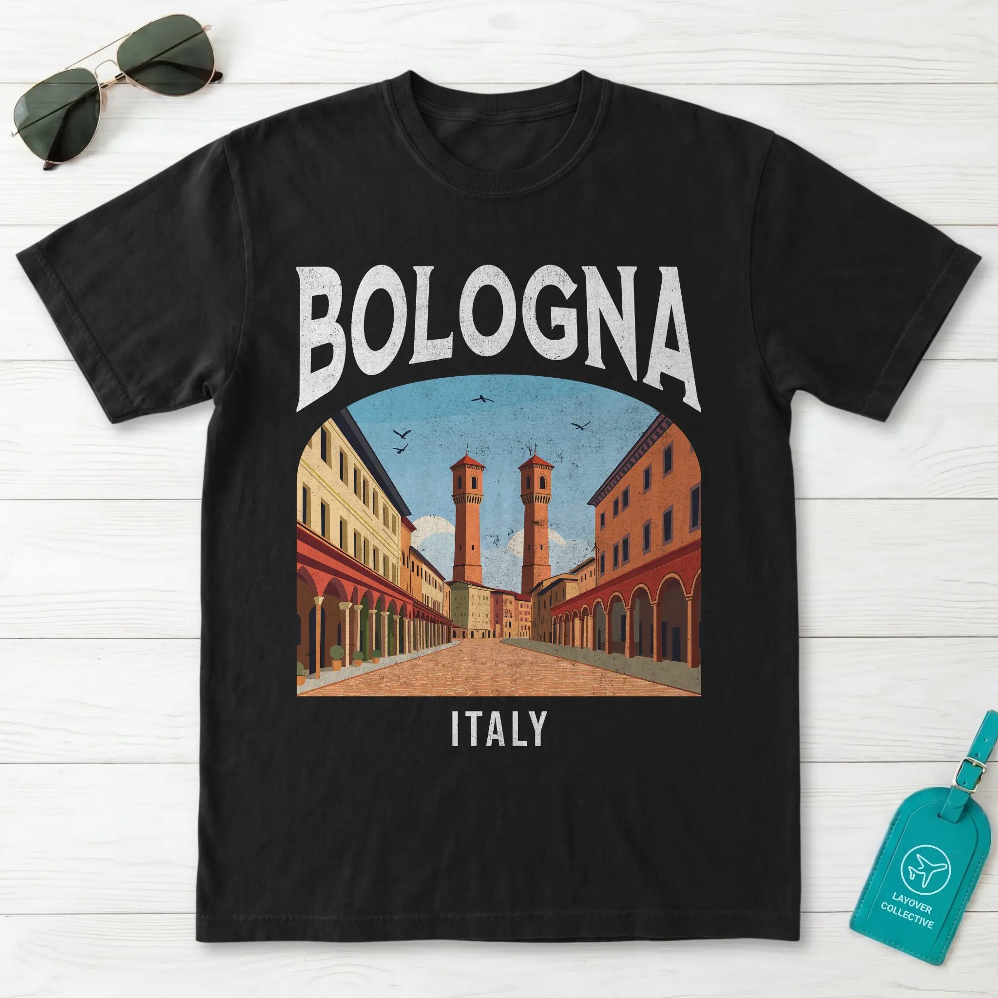 Bologna Italy Vintage Travel Poster T-Shirt