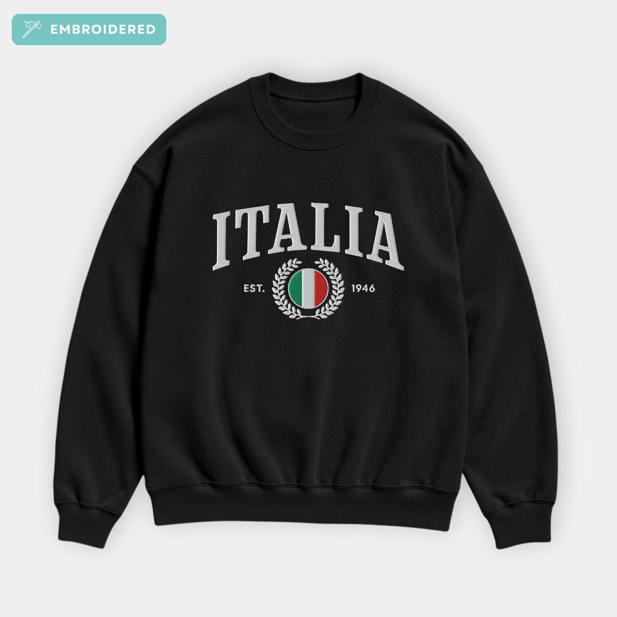 Italia Crest Embroidered Sweatshirt