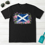 Scotland Saltire Floral Botanical T-Shirt