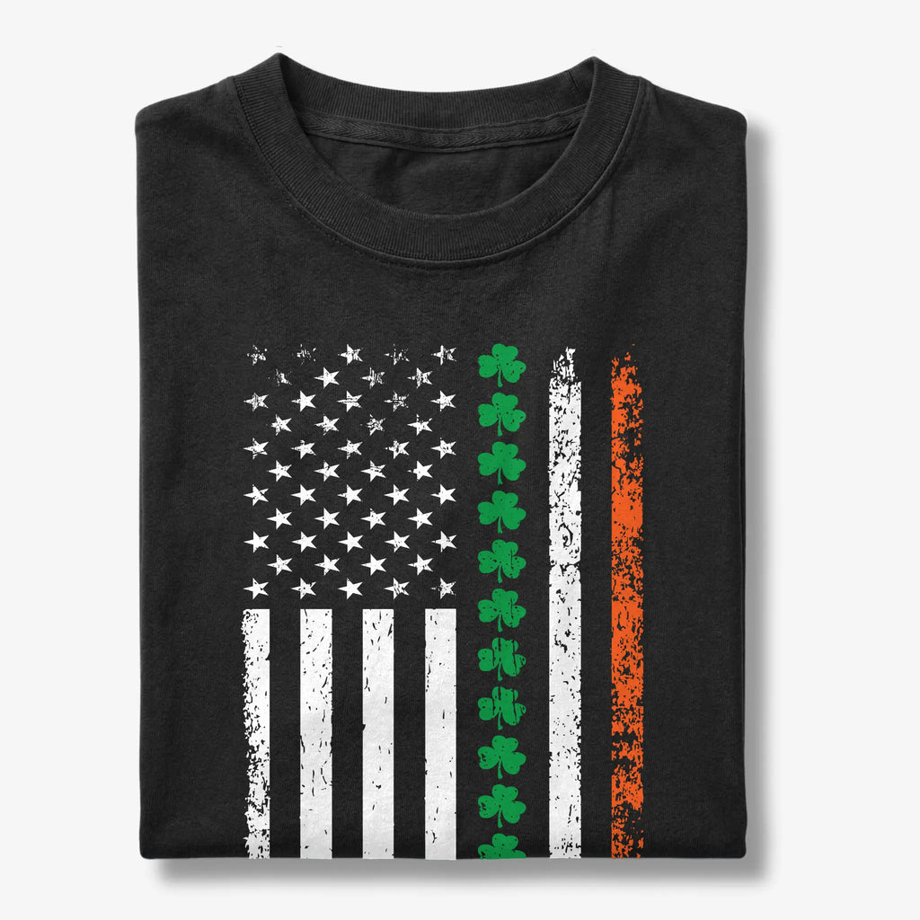 Irish American Flag Shamrock T-Shirt