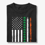 Irish American Flag Shamrock T-Shirt
