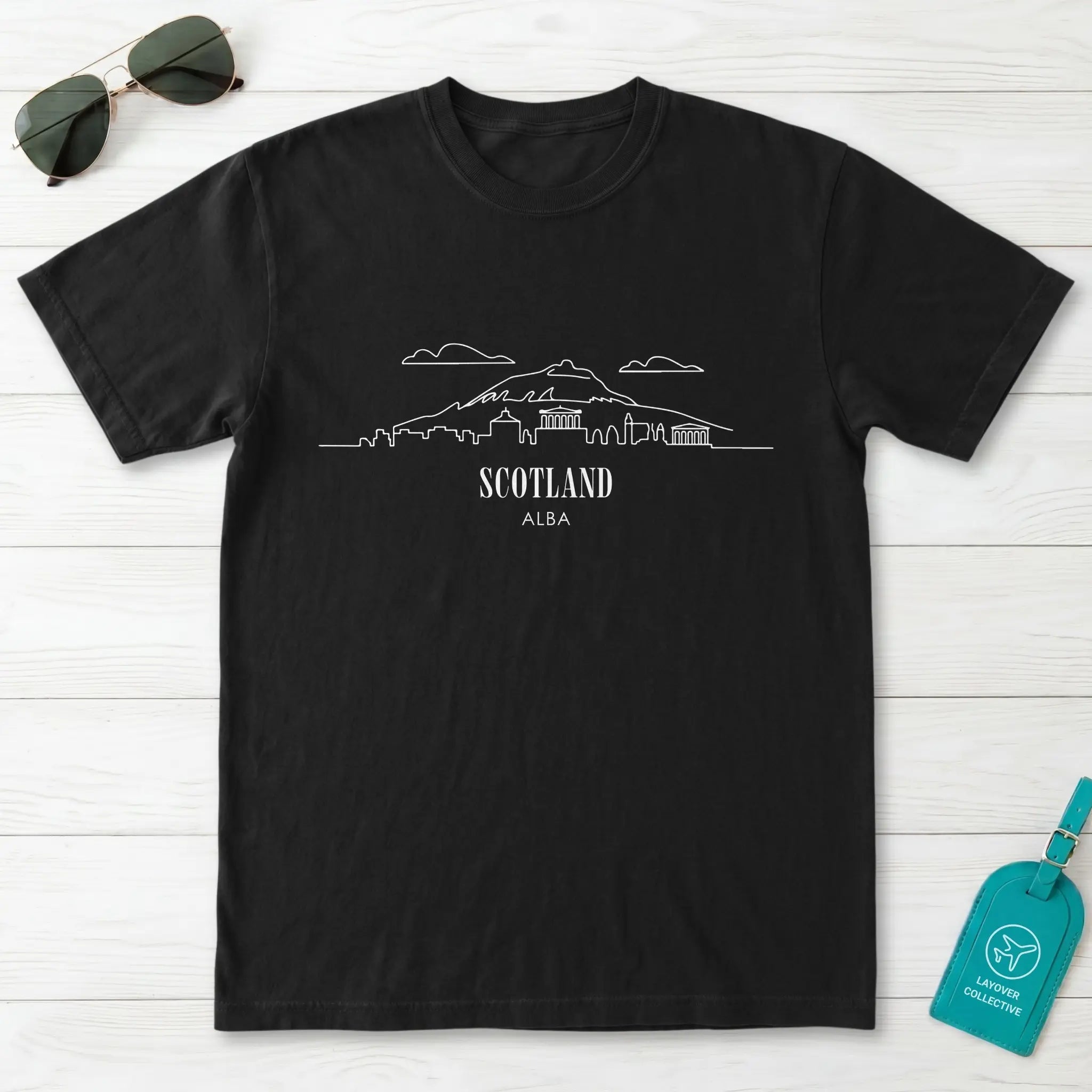 Scotland Alba Skyline Minimalist T-Shirt
