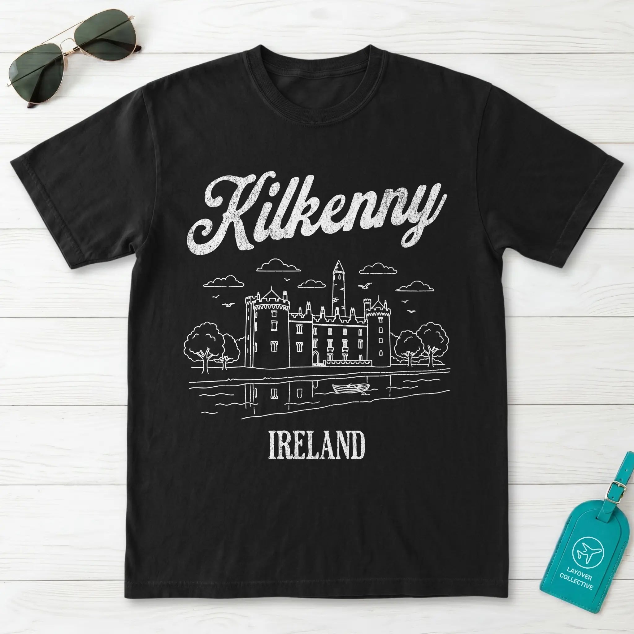Kilkenny Ireland Castle Line Art T-Shirt