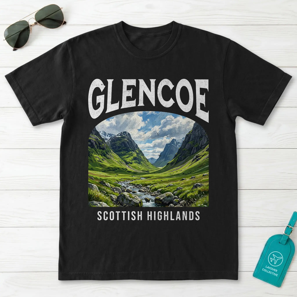 Glencoe Vintage Poster Scotland T-Shirt