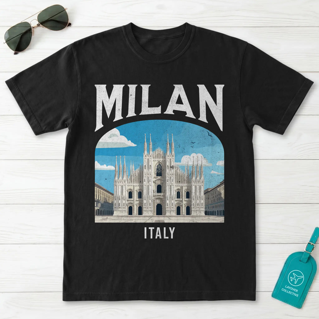 Milan Italy Vintage Travel Poster T-Shirt