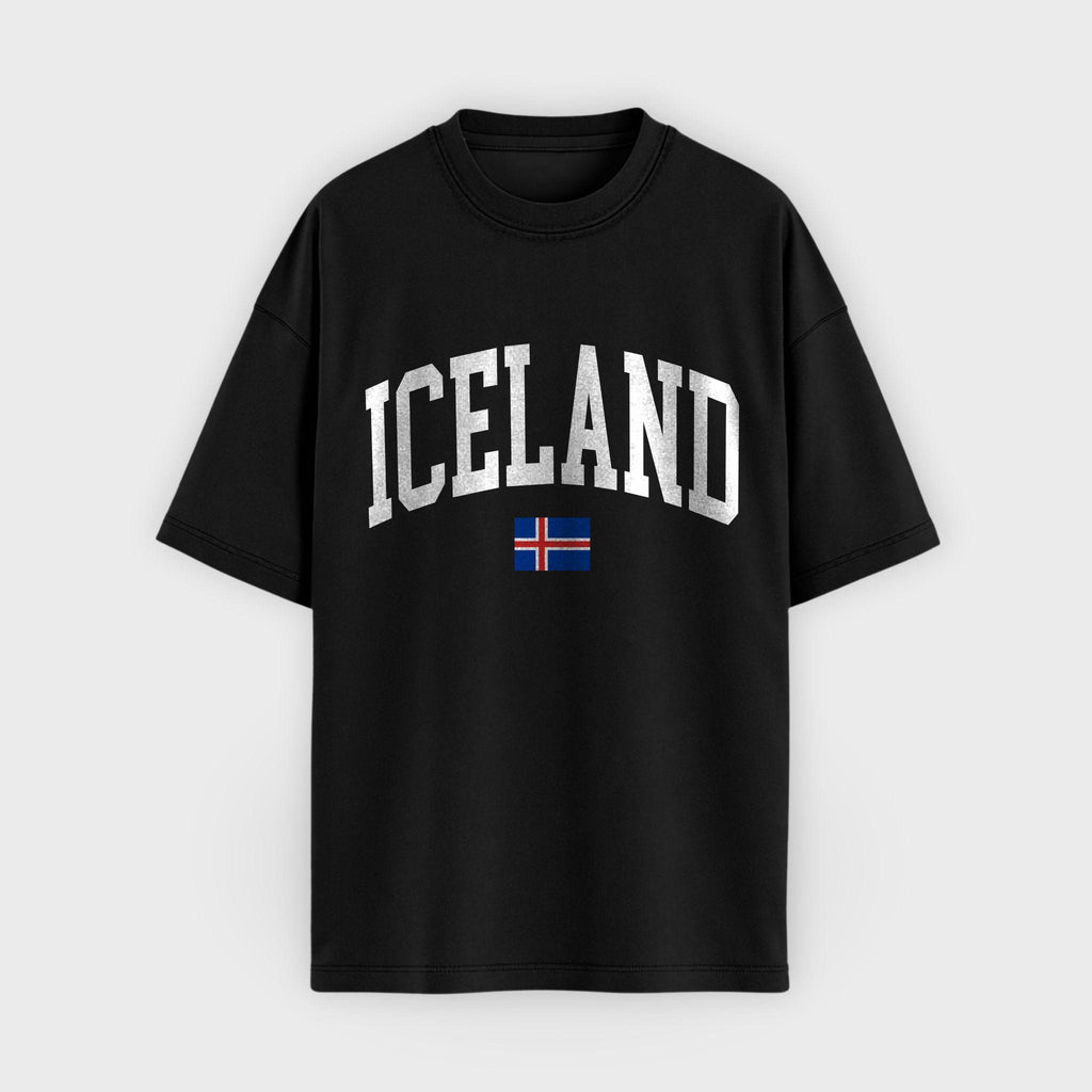 Iceland Collegiate Flag T-Shirt