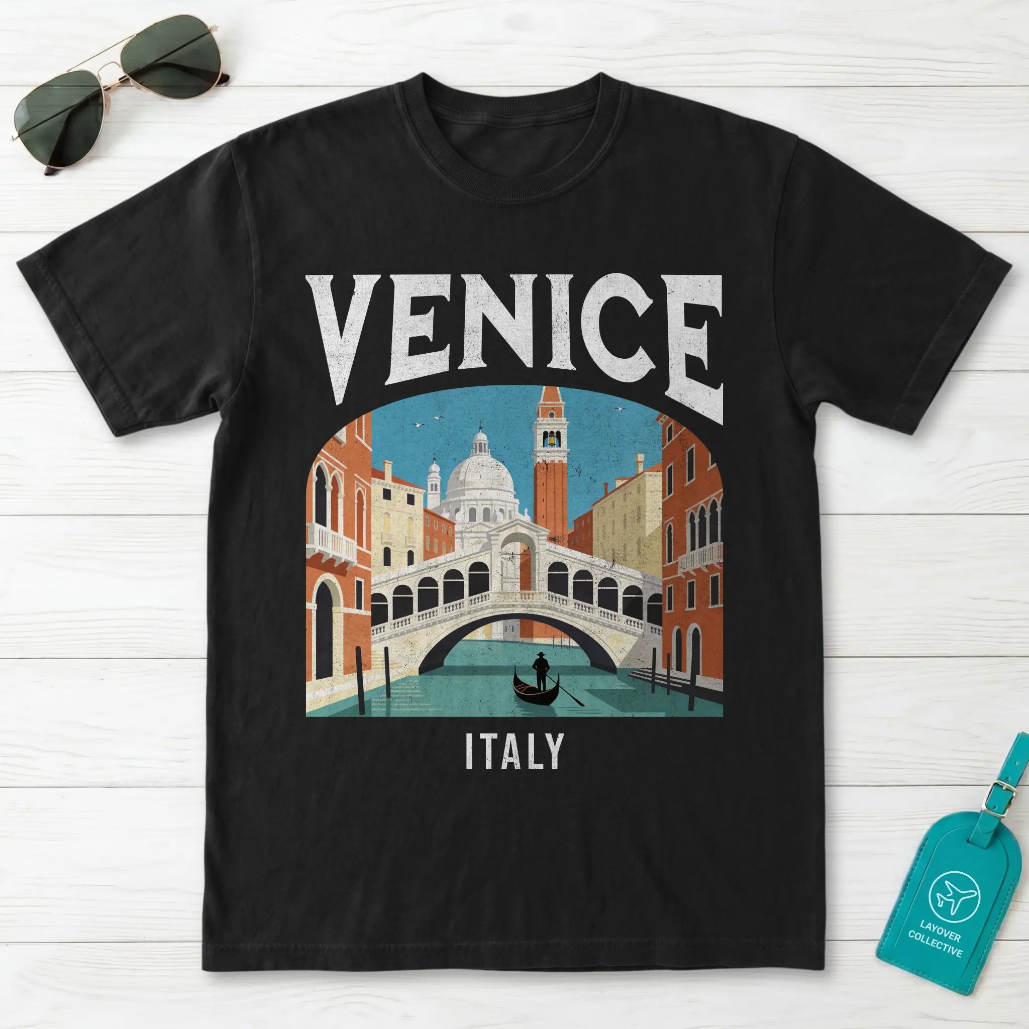 Venice Italy Vintage Travel Poster T-Shirt