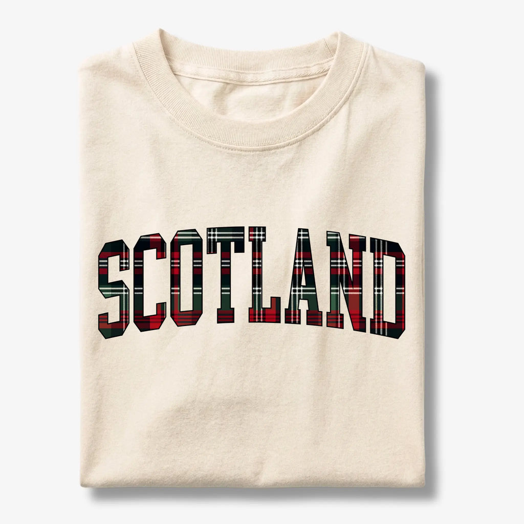 Scotland Tartan Letter T-Shirt