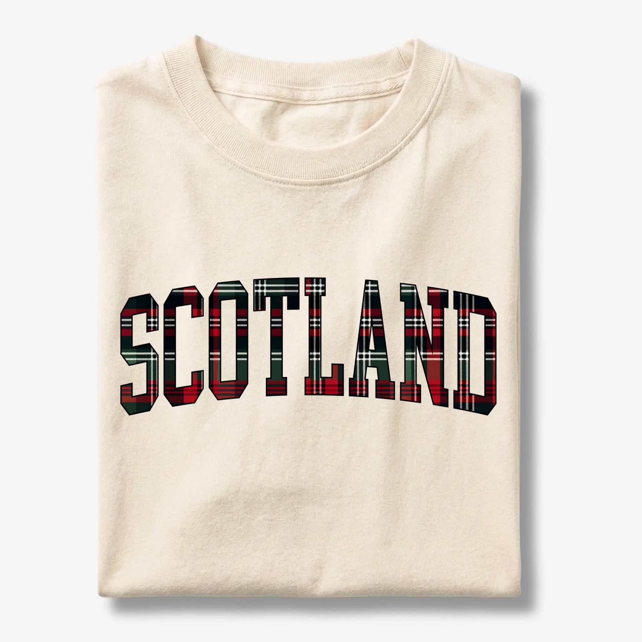 Scotland Tartan Letter T-Shirt