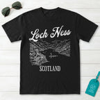 Loch Ness Scotland Line Art T-Shirt
