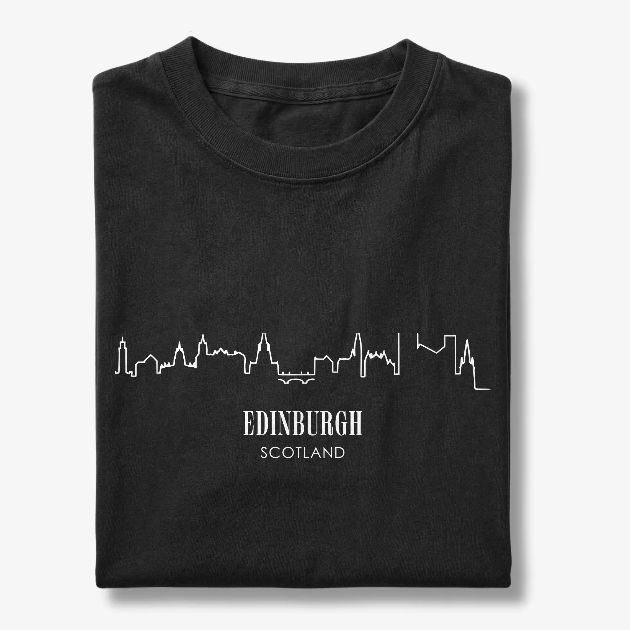 Edinburgh Minimalist Skyline Line Art T-Shirt