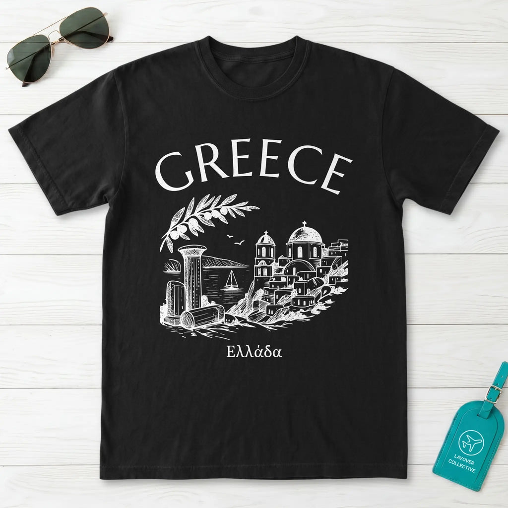 Greece Vintage Sketch T-Shirt