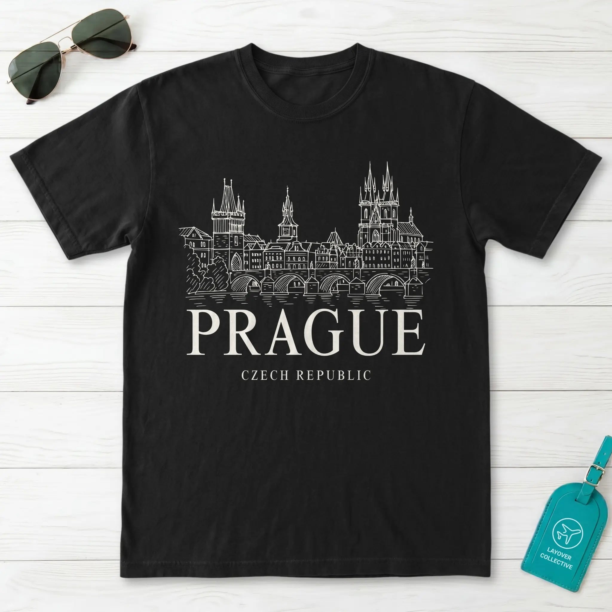 Prague Vintage Sketch T-Shirt