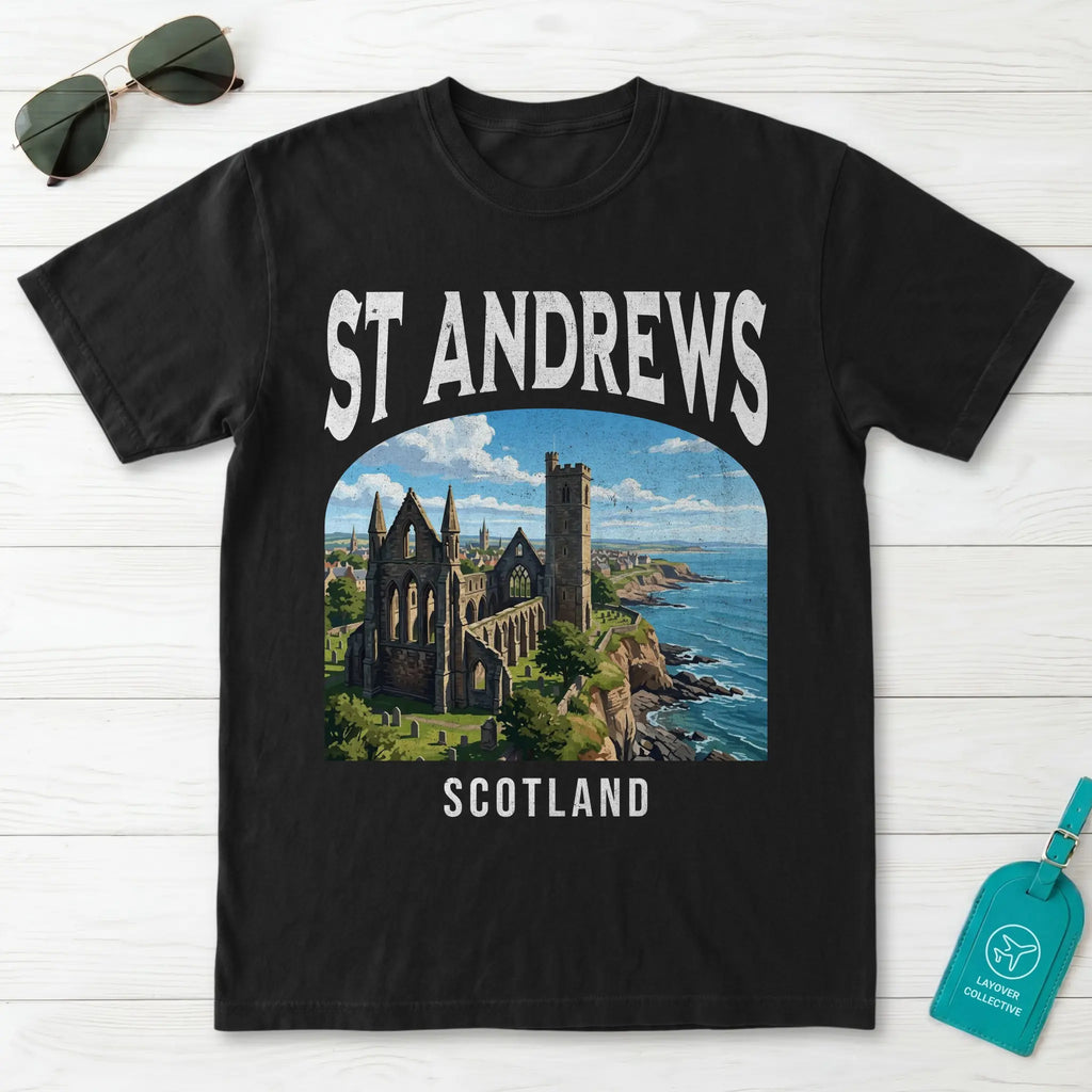 St Andrews Vintage Poster Scotland T-Shirt