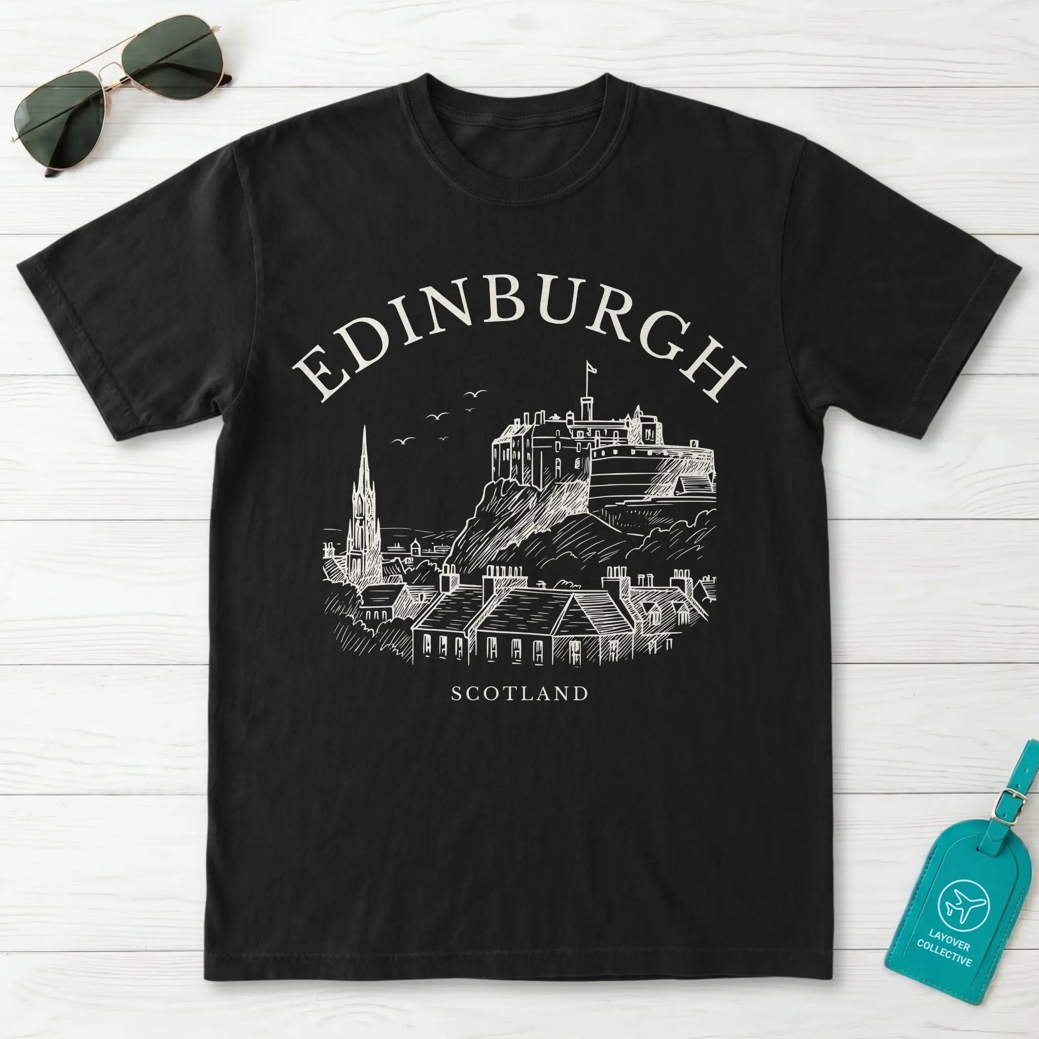Edinburgh Vintage Sketch T-Shirt