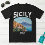 Sicily Italy Vintage Travel Poster T-Shirt